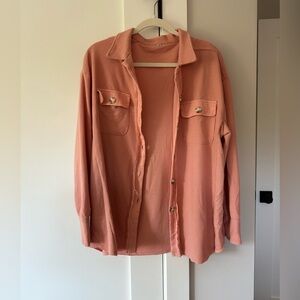Pink/peach button down cardigan